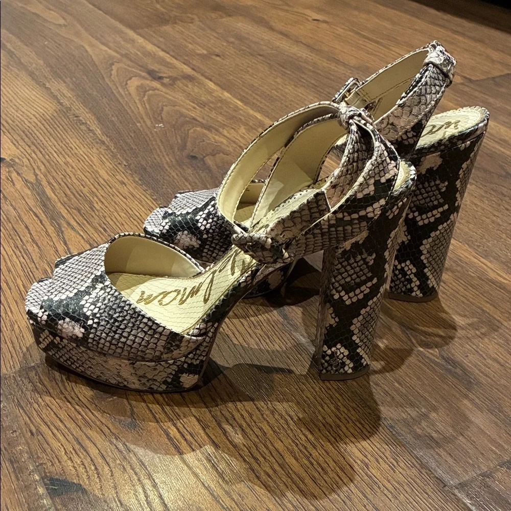 Sam Edelman Snakeskin Platform Heels - Picture 5 of 7